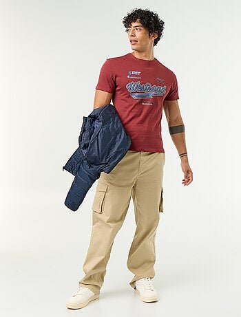 T-shirt con stampa fantasia a maniche corte