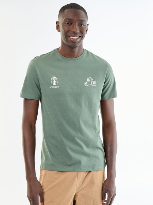 T-shirt stampata fantasia a maniche corte - Kiabi