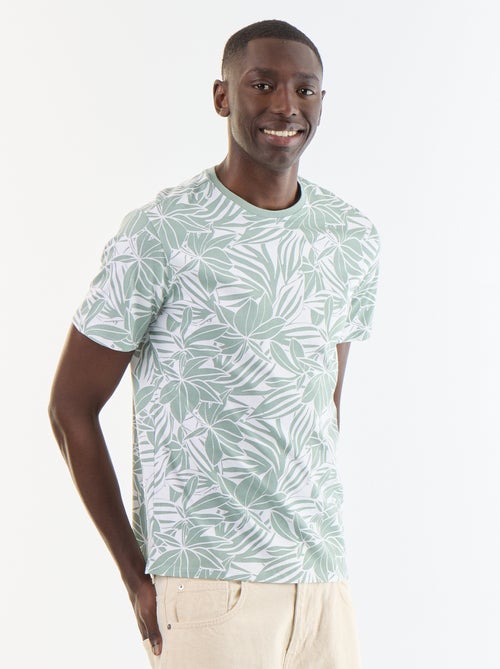 T-shirt stampata fantasia a maniche corte - Kiabi