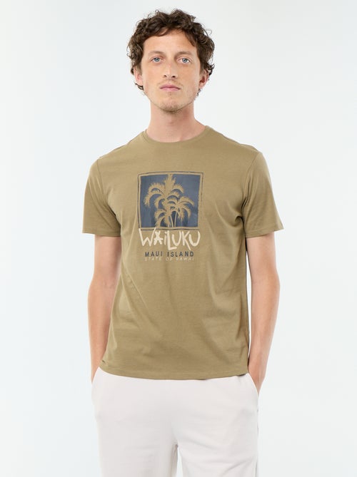 T-shirt stampata fantasia a maniche corte - Kiabi