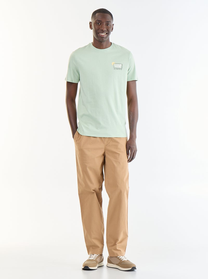 T-shirt stampata fantasia a maniche corte Verde - Kiabi
