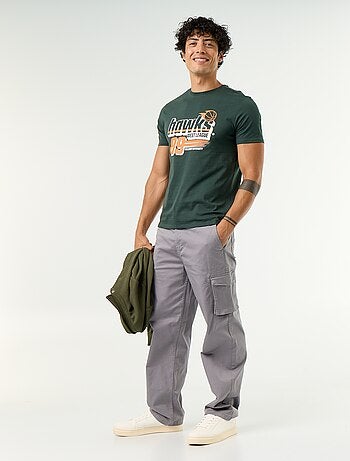 T-shirt con stampa fantasia a maniche corte