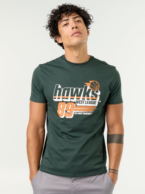 T-shirt stampata fantasia a maniche corte - Kiabi
