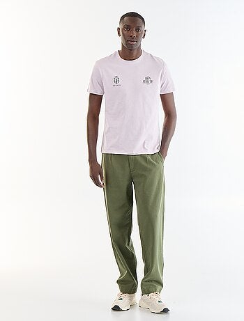 T-shirt stampato fantasia a maniche corte