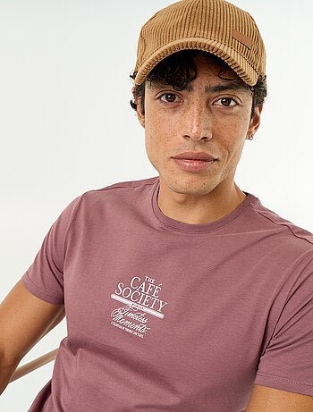 T-shirt con stampa fantasia a maniche corte