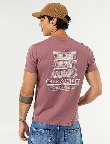 T-shirt con stampa fantasia a maniche corte