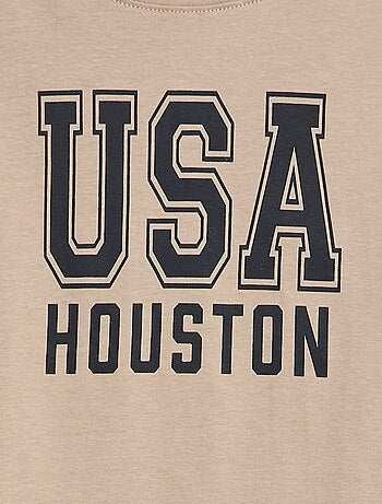 T-shirt stampata fantasia a maniche lunghe