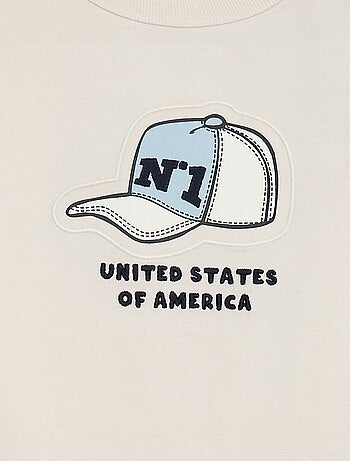 T-shirt stampata fantasia a maniche lunghe