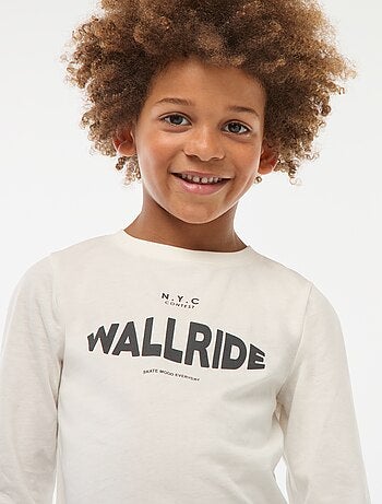 T-shirt stampata fantasia a maniche lunghe