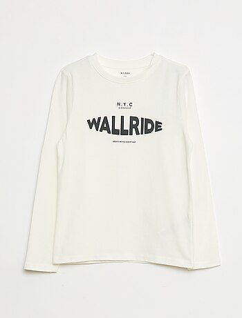 T-shirt stampata fantasia a maniche lunghe