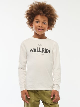 T-shirt stampata fantasia a maniche lunghe