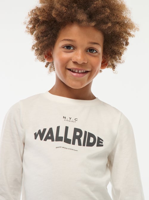 T-shirt stampata fantasia a maniche lunghe - Kiabi