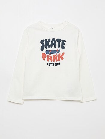 T-shirt stampata fantasia a maniche lunghe