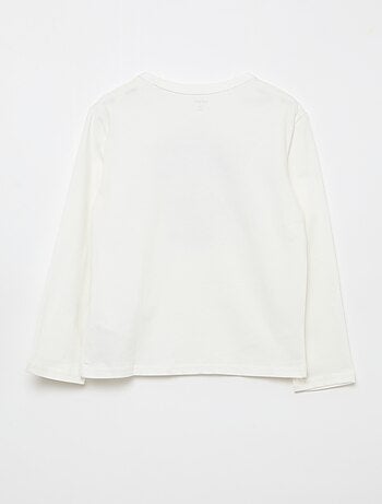 T-shirt stampata fantasia a maniche lunghe