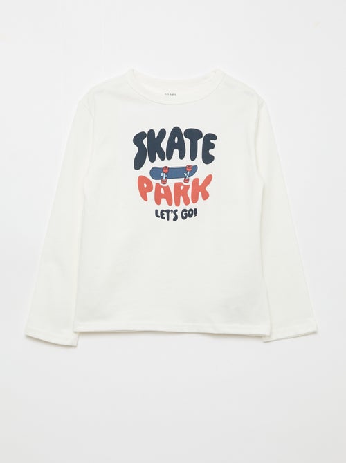 T-shirt stampata fantasia a maniche lunghe - Kiabi