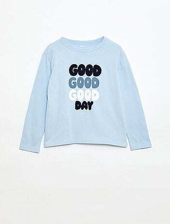 T-shirt stampata fantasia a maniche lunghe