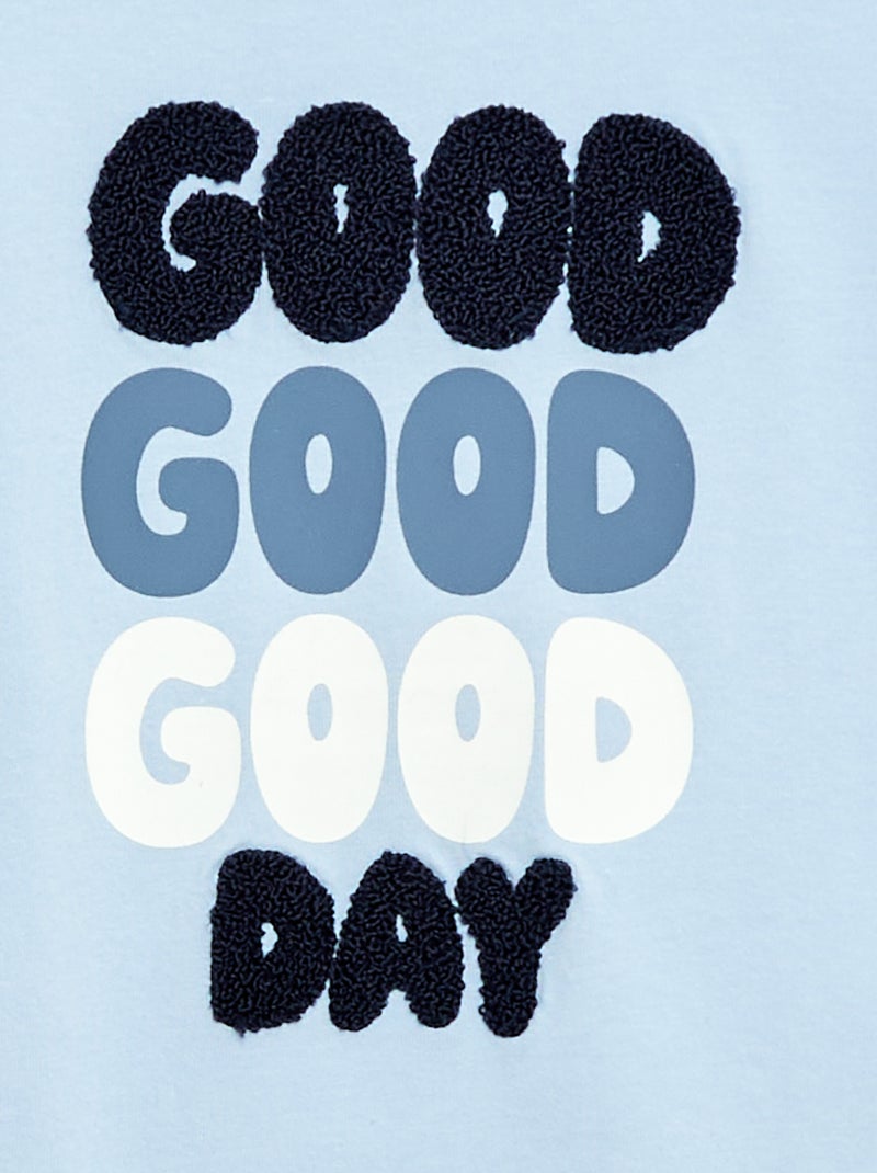 T-shirt stampata fantasia a maniche lunghe Blu - Kiabi