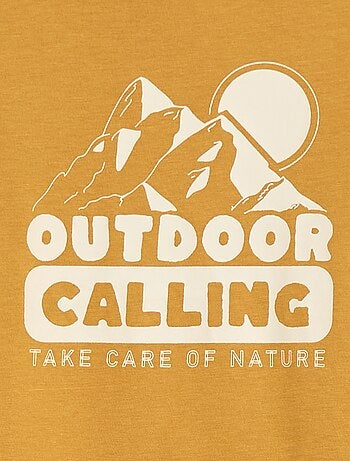 T-shirt stampata fantasia a maniche lunghe