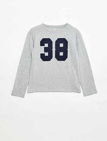 T-shirt stampata fantasia a maniche lunghe