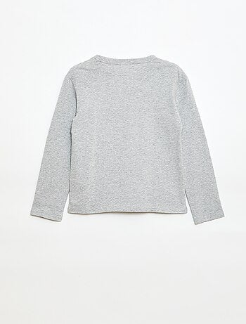 T-shirt stampata fantasia a maniche lunghe