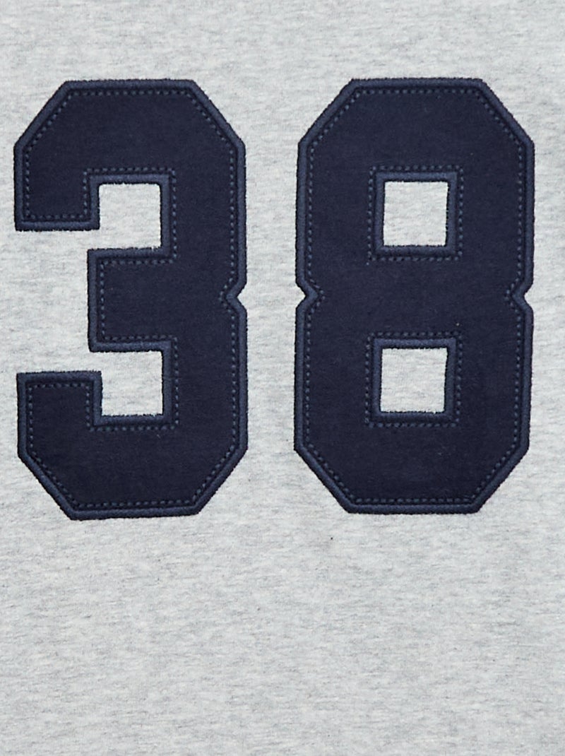 T-shirt stampata fantasia a maniche lunghe Grigio - Kiabi