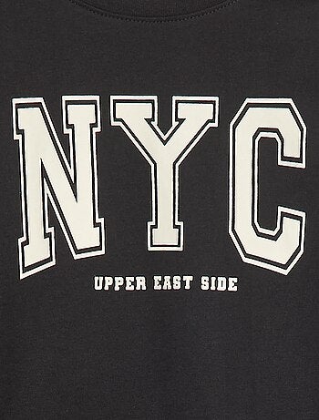 T-shirt stampata fantasia a maniche lunghe