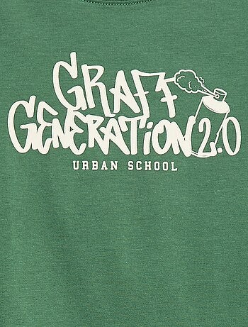 T-shirt stampata fantasia a maniche lunghe