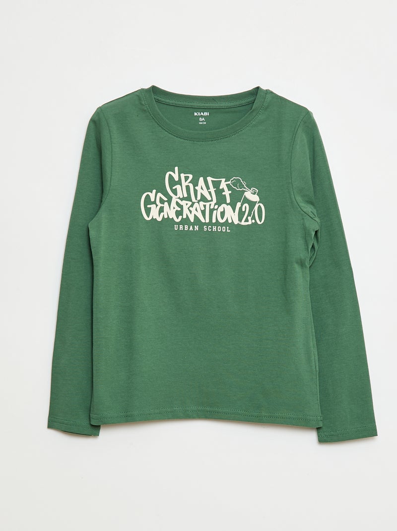 T-shirt A Maniche Lunghe In Cotone Con Stampa GAP KIDS Da Bimbo - 12