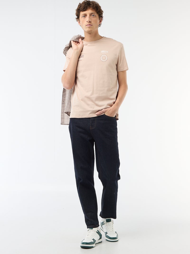 T-shirt stampata fantasia Beige - Kiabi