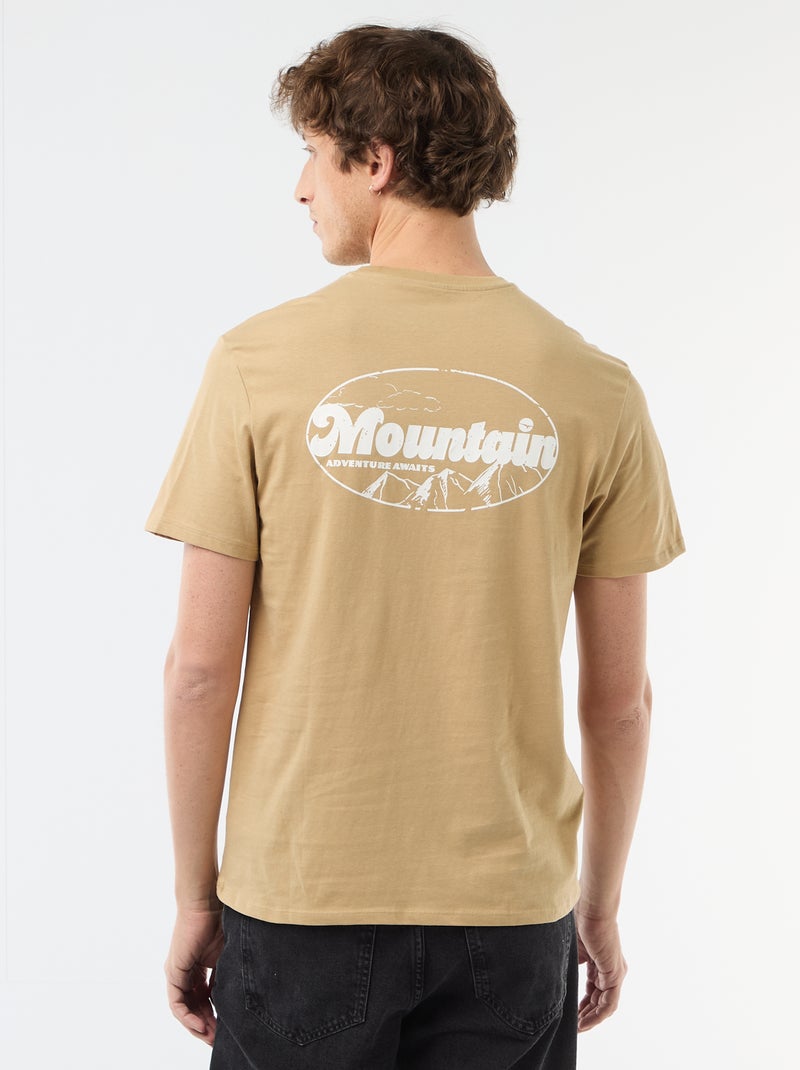 T-shirt stampata fantasia Beige - Kiabi
