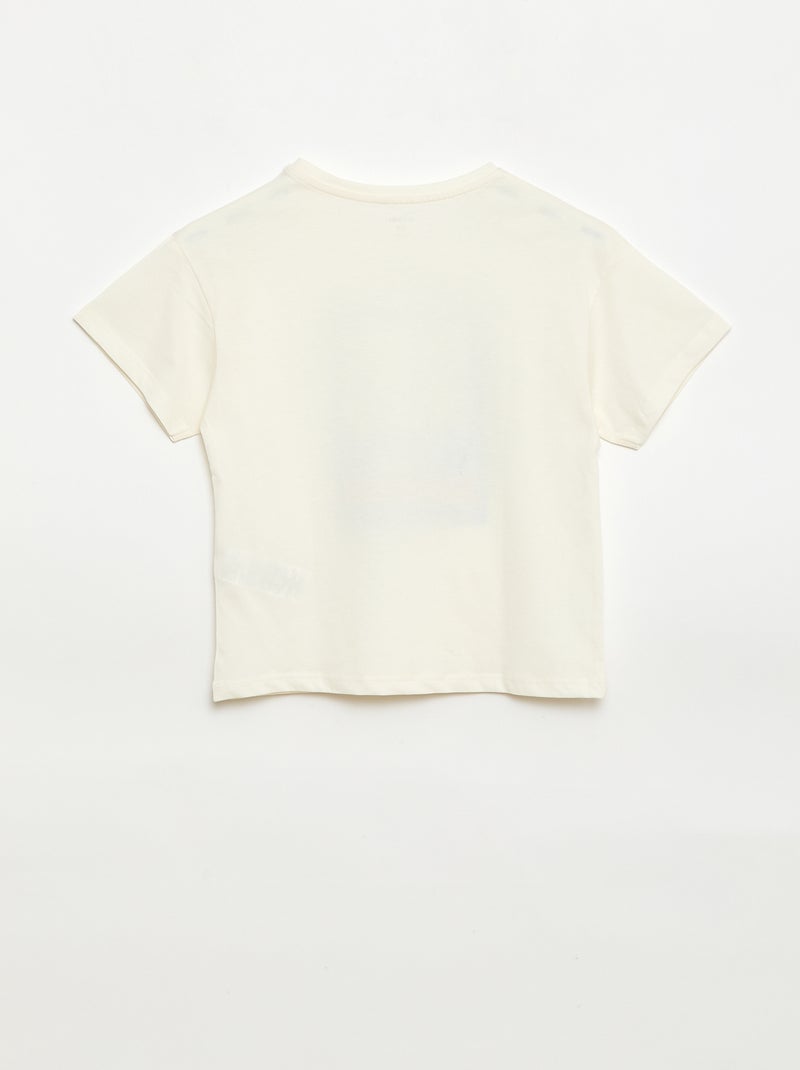 T-shirt stampata fantasia Bianco - Kiabi