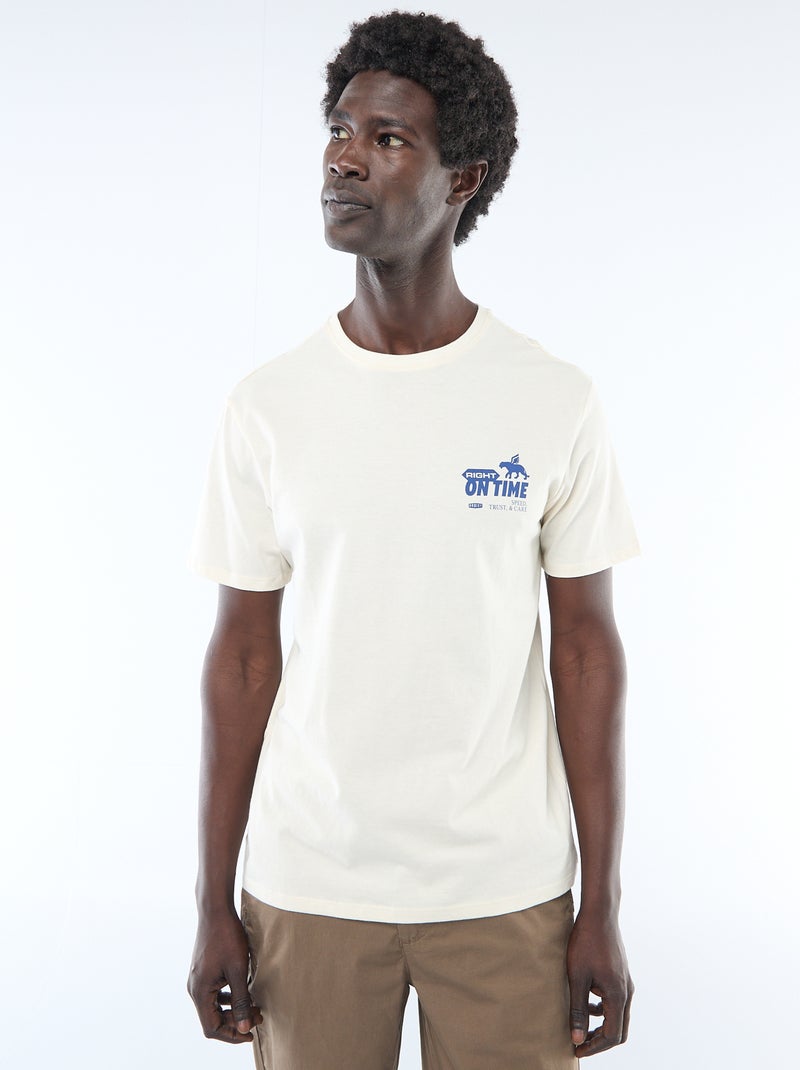 T-shirt stampata fantasia Bianco - Kiabi