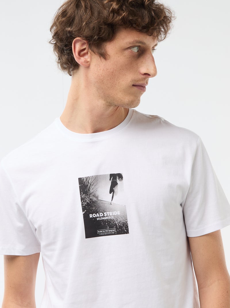 T-shirt stampata fantasia Bianco - Kiabi