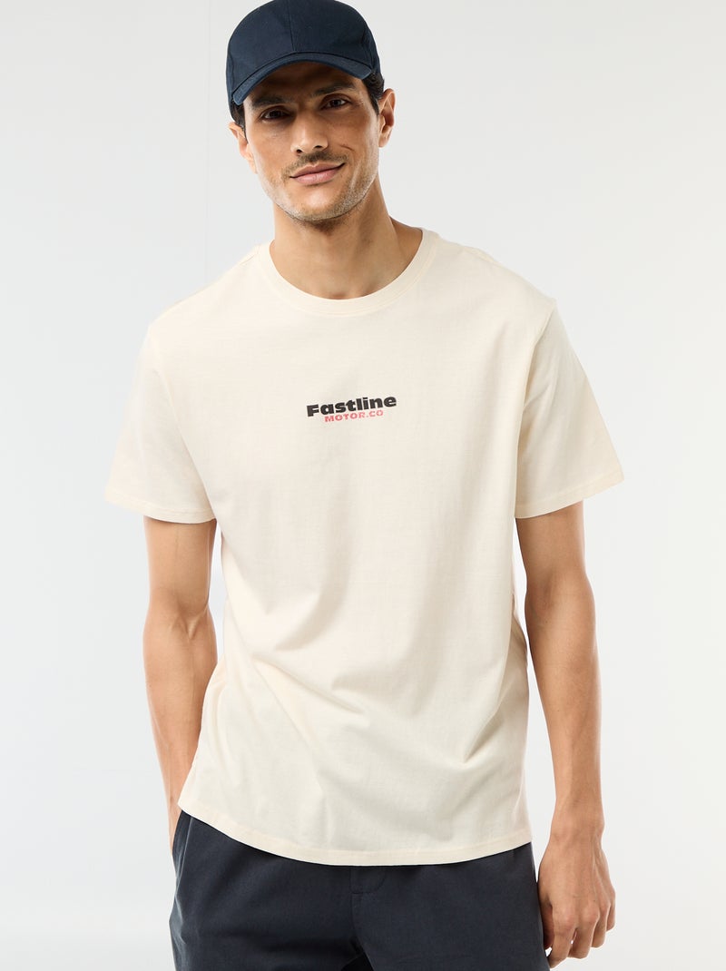 T-shirt stampata fantasia Bianco - Kiabi