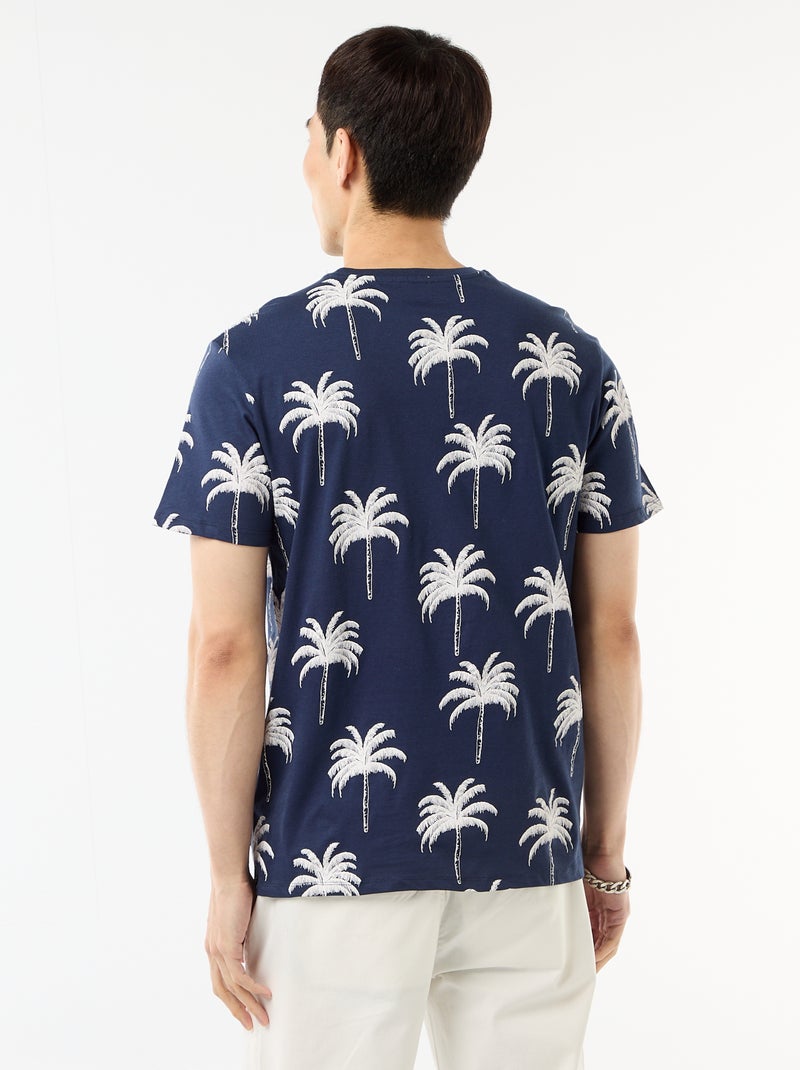 T-shirt stampata fantasia Blu - Kiabi