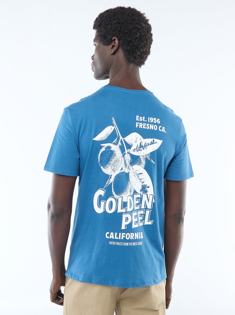 T-shirt stampata fantasia Blu - Kiabi