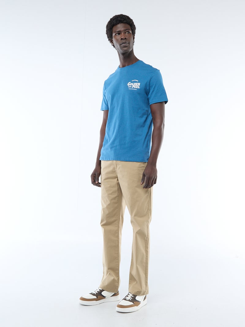 T-shirt stampata fantasia Blu - Kiabi