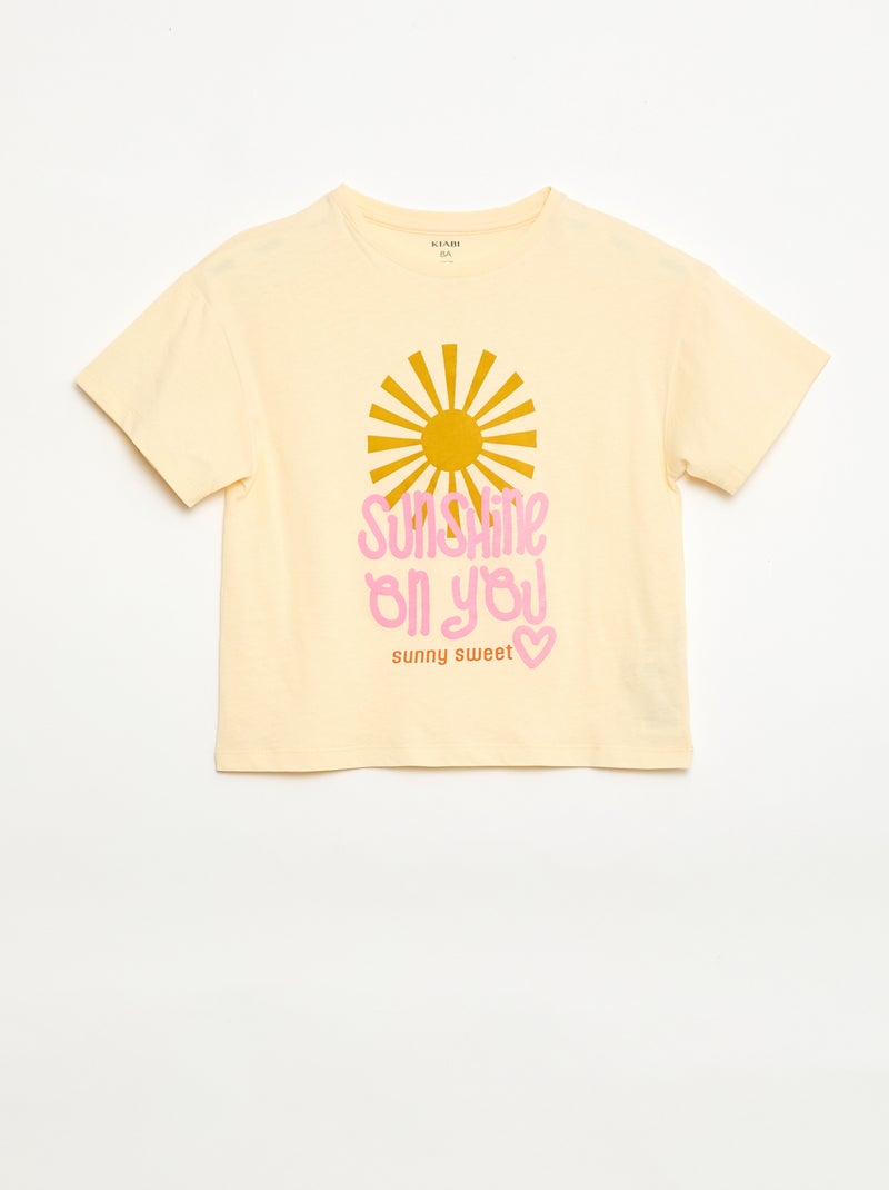 T-shirt stampata fantasia Giallo - Kiabi