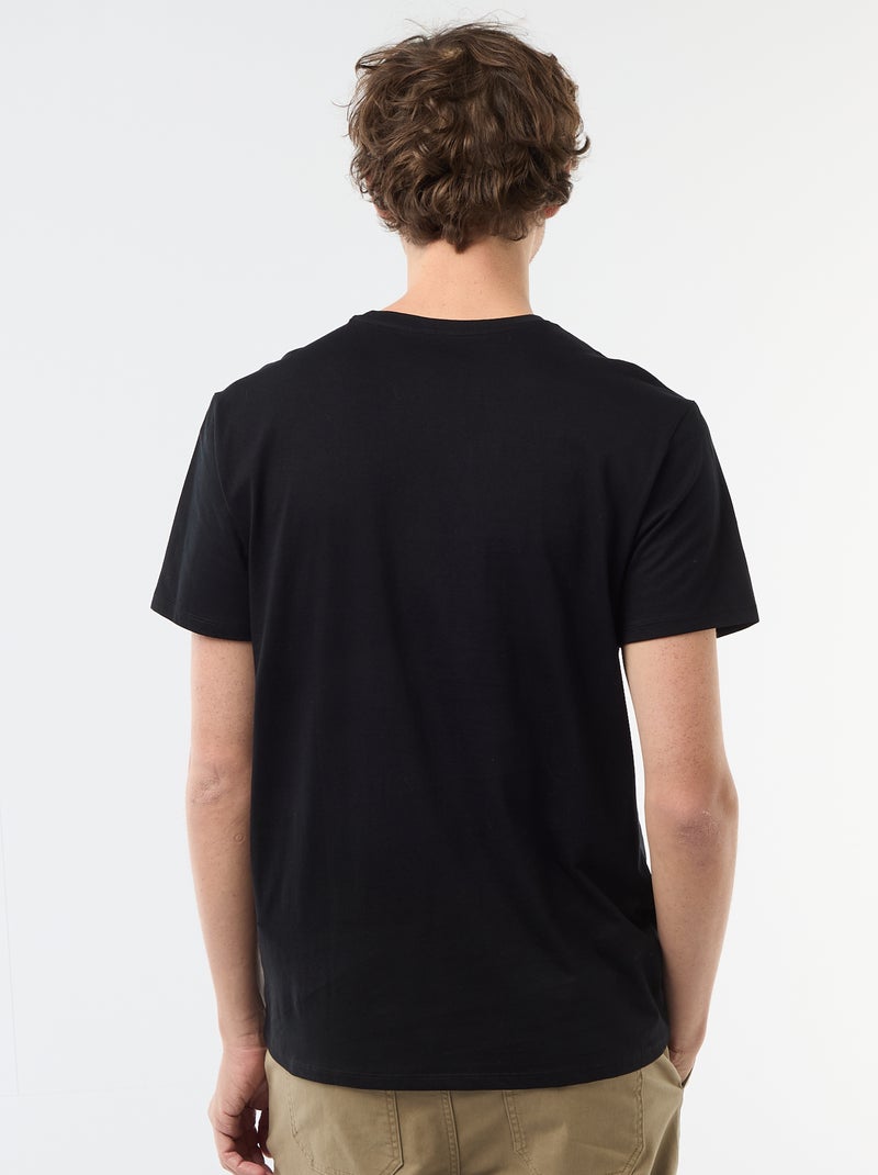 T-shirt stampata fantasia Nero - Kiabi
