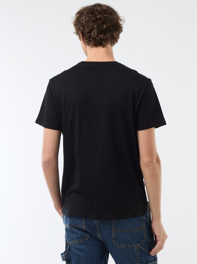 T-shirt stampata fantasia Nero - Kiabi