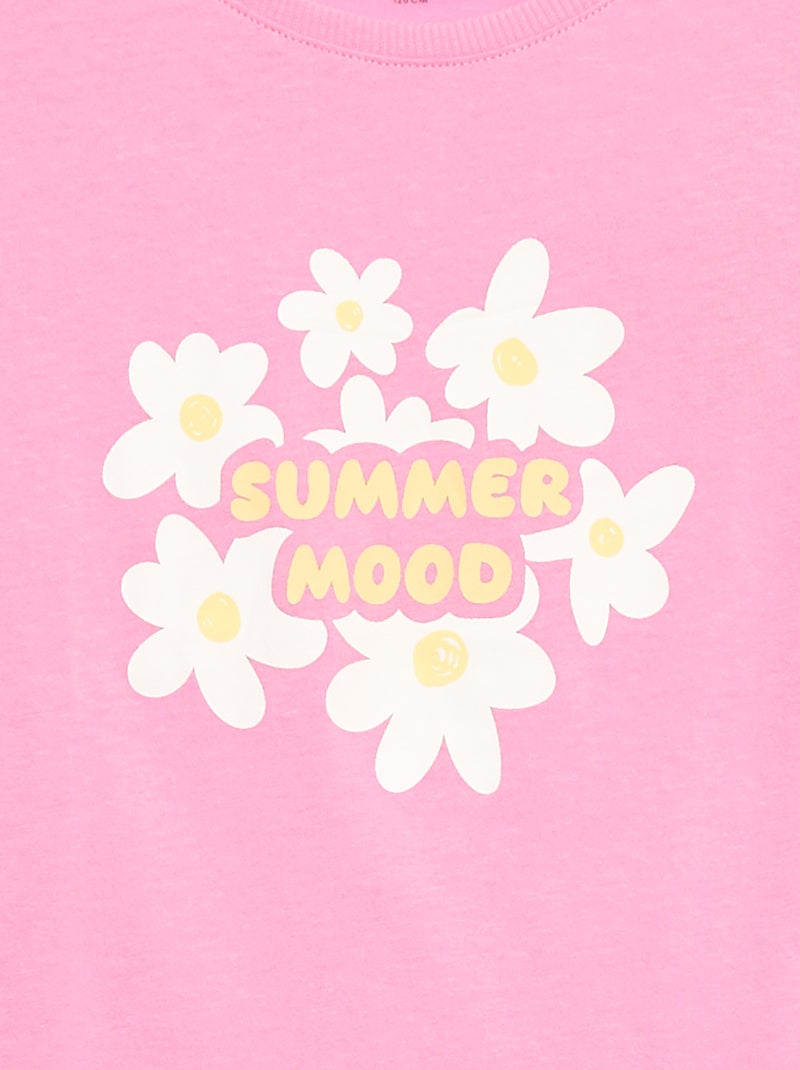 T-shirt stampata fantasia Rosa - Kiabi