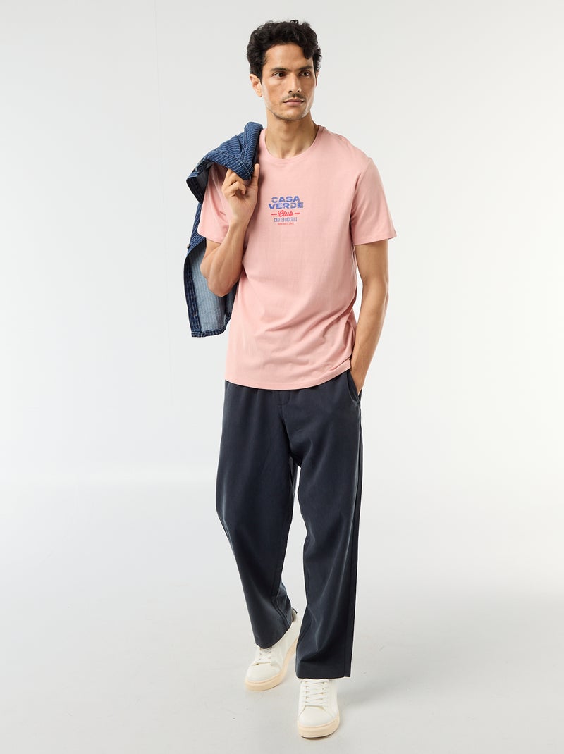 T-shirt stampata fantasia Rosa - Kiabi