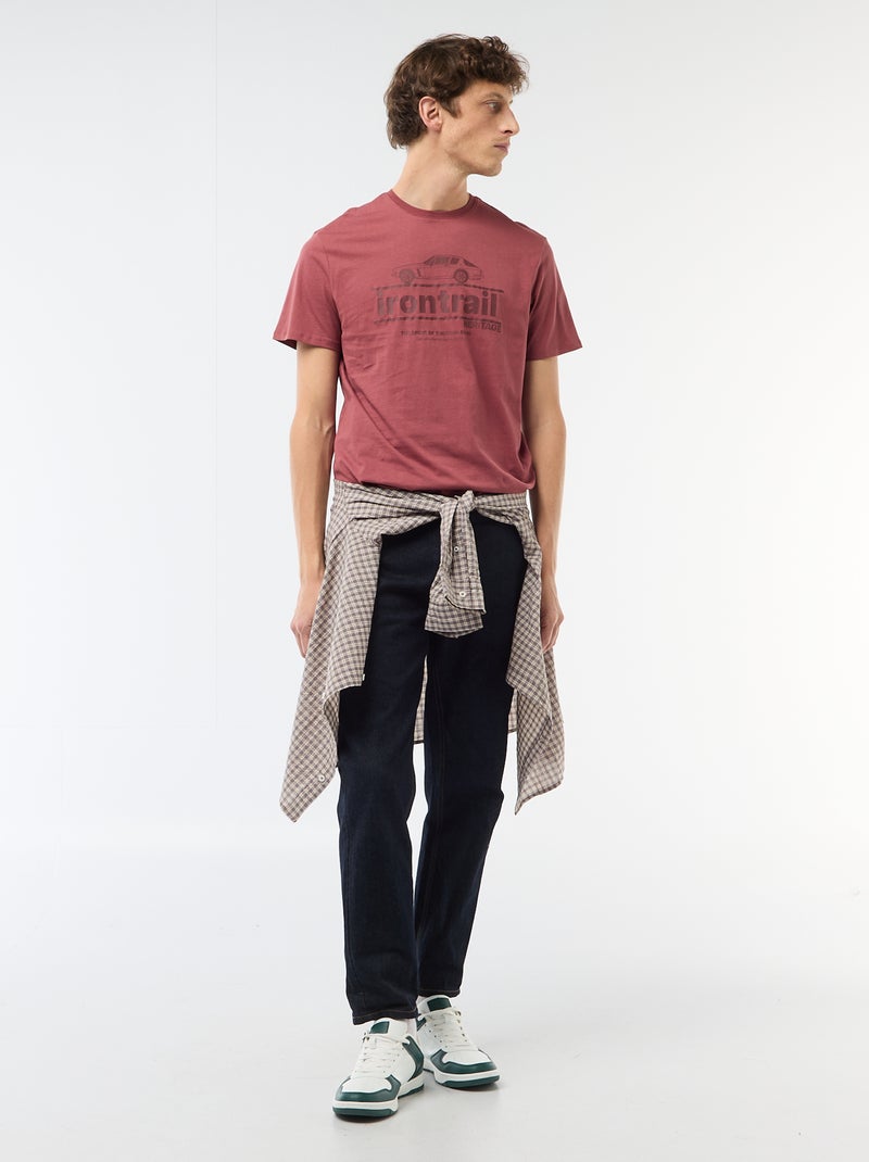 T-shirt stampata fantasia Rosso - Kiabi