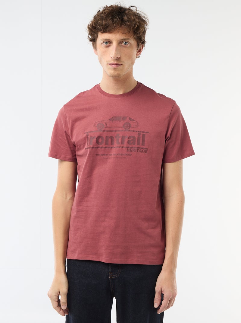 T-shirt stampata fantasia Rosso - Kiabi