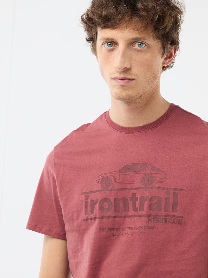 T-shirt stampata fantasia Rosso - Kiabi