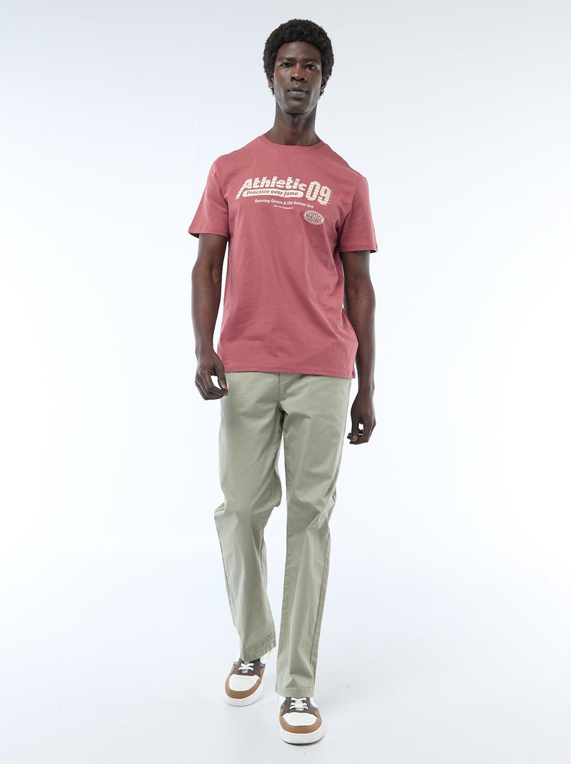 T-shirt stampata fantasia Rosso - Kiabi