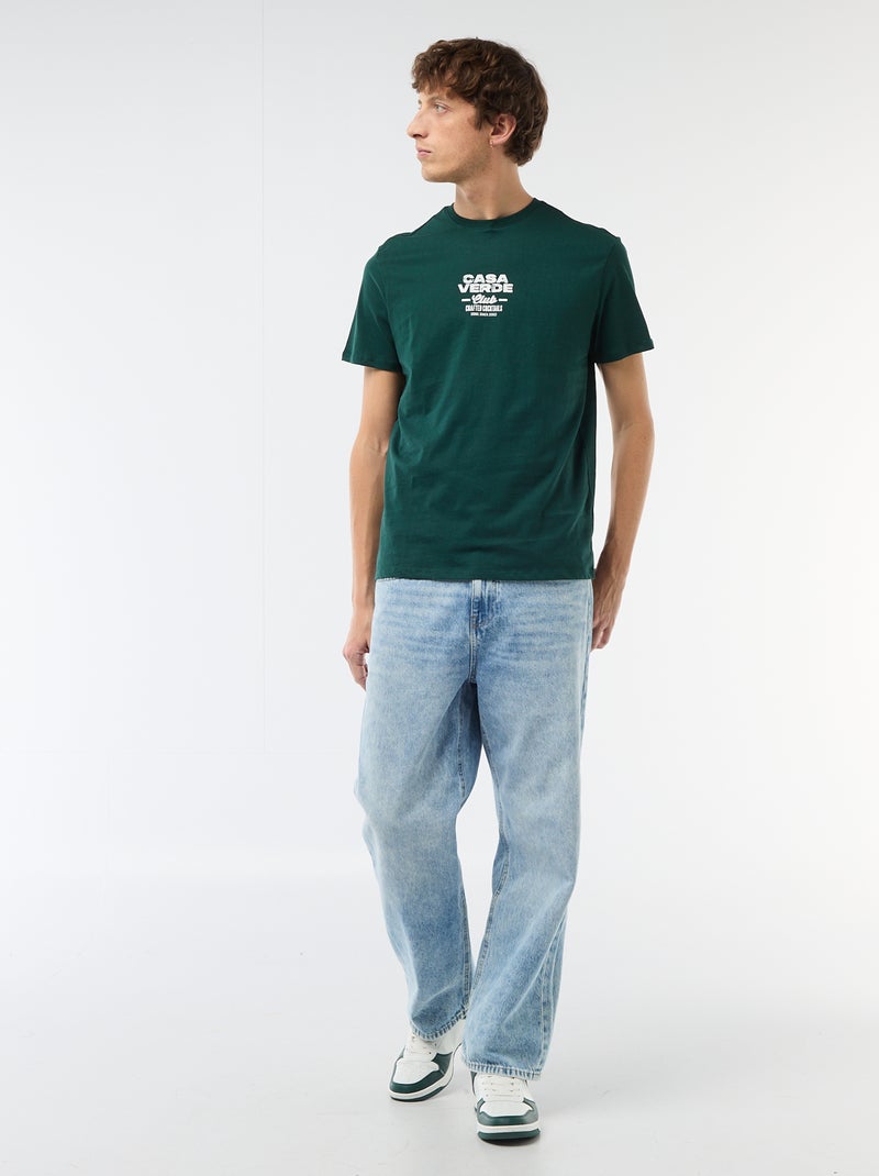 T-shirt stampata fantasia Verde - Kiabi