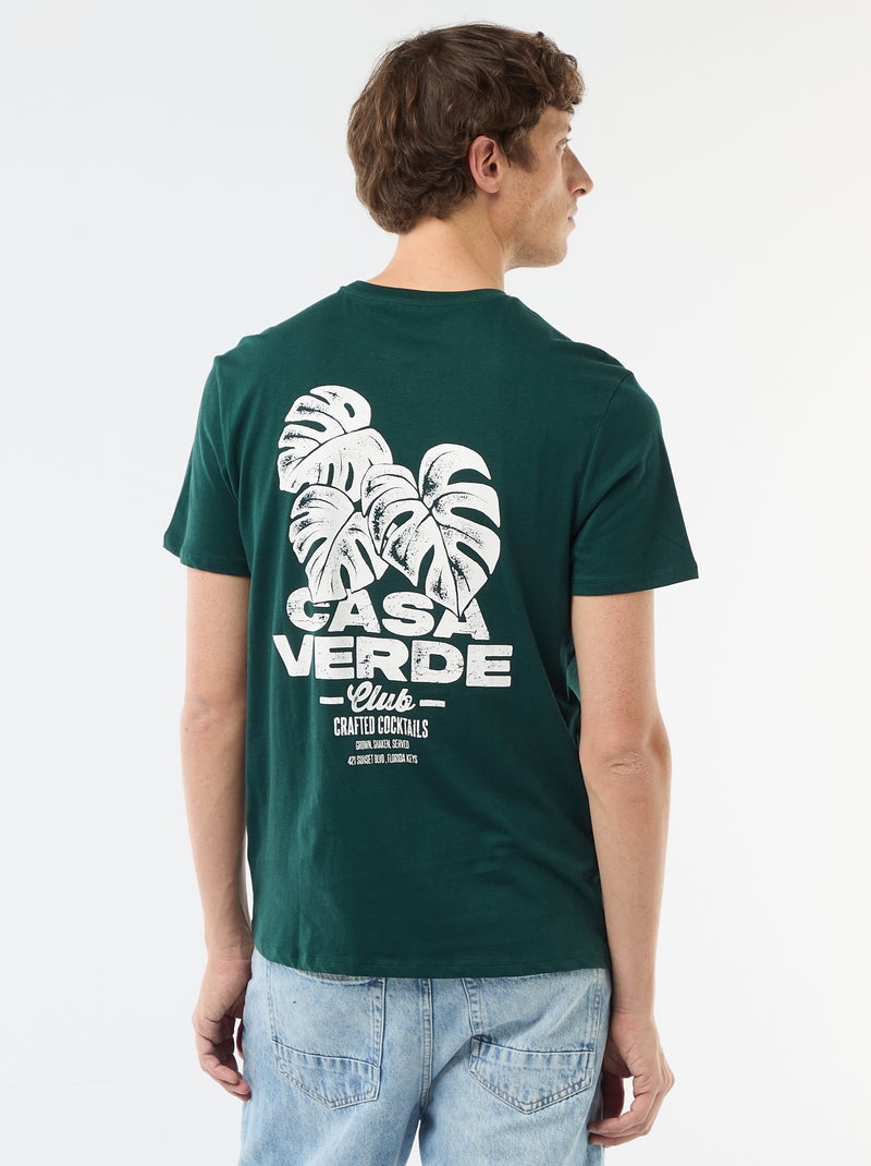 T-shirt stampata fantasia Verde - Kiabi