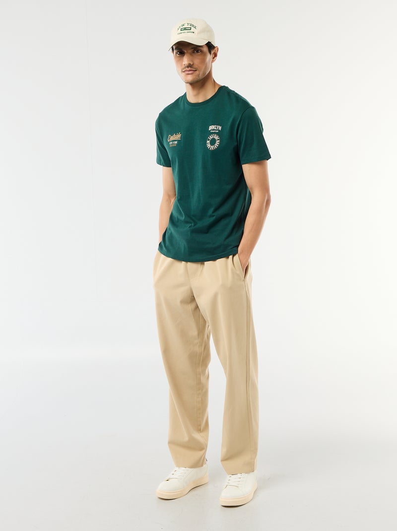 T-shirt stampata fantasia Verde - Kiabi