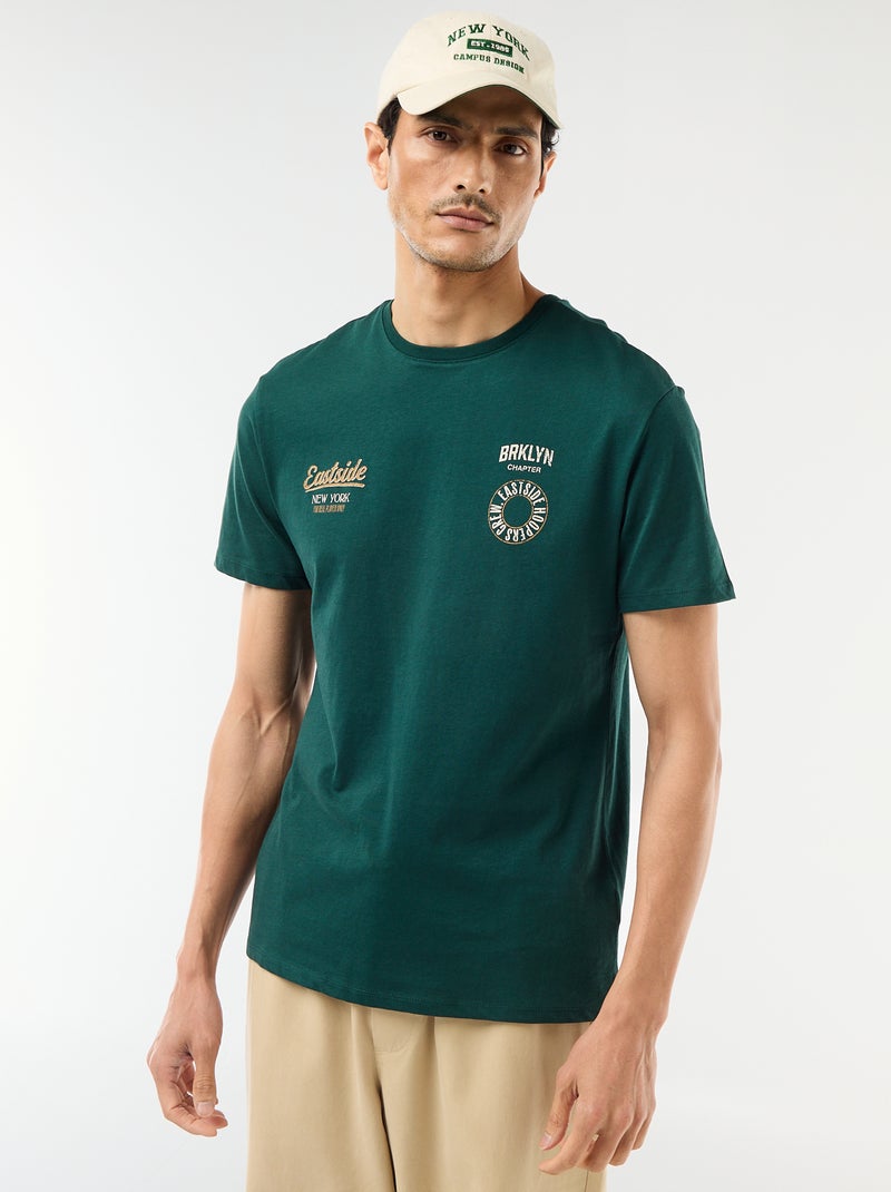 T-shirt stampata fantasia Verde - Kiabi